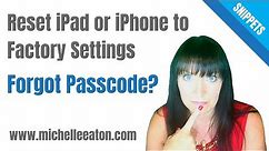 Reset iPad to Factory Settings Without Passcode