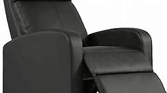 FDW Recliner Chair for Living Room Home Theater Seating Single Reclining Sofa Lounge with Padded Seat Backrest (Black)