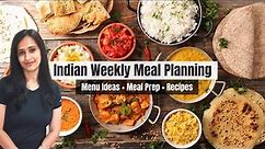 Indian Weekly Meal Planning | Full week Menu Ideas, Preparations & Recipes! Vegetarian Meal Plan-1