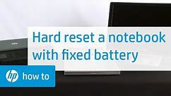 Hard or Force Reset a Fixed Battery | HP Notebooks | HP Support