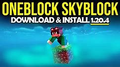 HOW TO INSTALL OneBlock SKY BLOCK Map for Minecraft 1.20.4 ! Download and Play