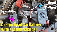 How to Charge Dead Car Battery With a Laptop Charger