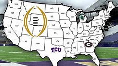 Every Team with a CFP Appearance #fyp #cfb #cfbplayoff #playoff #map #collegefootball