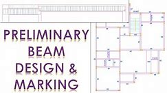 Preliminary Beam Design and Marking for 3 Storied (G+2) Building Design Course
