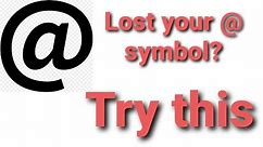 How To Get The @ at Symbol Back On Your Keyboard Shift 2 Quotes " " @ How To Type at @ #computer
