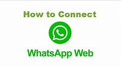 How to connect web whatsapp on laptop or pc