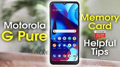 Moto G Pure How to Install a Memory Card and Helpful Tips | H2techvideos