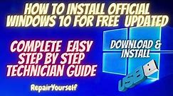 How To Install Windows 10 for Free | Install Official Windows 10 Step by Step Guide✔︎ (💯Easy)