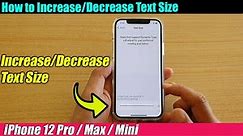 iPhone 12/12 Pro: How to Increase/Decrease Text Size