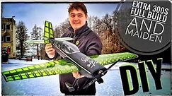 RC EXTRA 300S Full Build and Maiden Flight. 3D printed RC airplane, eSUN LW filament Park flyer DIY