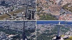 Google Earth update rotates around famous landmarks from above
