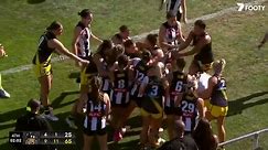 Tigers and Pies brawl at Victoria Park