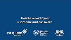 How to recover your username and password