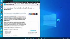 How to enable or disable Windows Installer Service on Windows 11/10