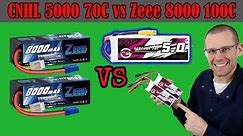 Finally, a Speed Run LiPo that performs - CNHL 5000mAh 70C LiPo Battery test vs Zeee