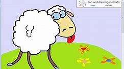 Dibujo de ovejita divertida para ninos con cancion