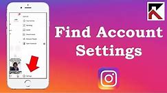 How To Find Account Settings Instagram Update