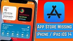 App Store Icon Is Missing From iPhone iPad iOS 14 | How to get App Store App on iPhone iOS 14