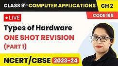 Types of Hardware - One Shot Revision (Part 1) | Class 9 Computer Applications Chapter 2