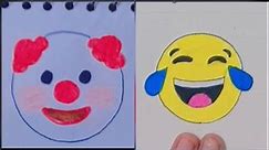 Clown Face 🤡 | Laughing Face 😂 | Emoji Easy Drawing