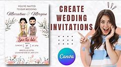 How To Create Wedding Invitations On Canva | 5 Minutes Design Challege | Step by Step Tutorial