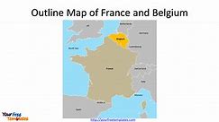 Map of France and Belgium Template - Free PowerPoint Template