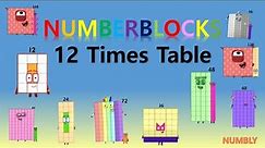 LEARN 12 TIMES TABLE - NUMBLY STUDY (with numberblocks) | MULTIPLICATION | LEARN TO COUNT