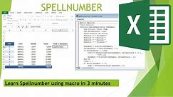 How to use Spellnumber function in excel using macro in your local currency.