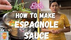 How to make an easy Espagnole Sauce under 15 minutes| Chef Cath