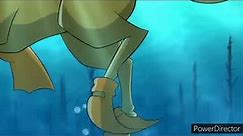 Scooby Doo underwater scene: scooby swimming underwater for a minute