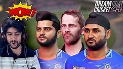 DREAM CRICKET 24 - THIS WAS UNEXPECTED - REAL FACES - PLAYING FOR THE FIRST TIME