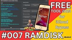 WOW FREE ICLOUD TOOL IS BACK, #007 ramdisk iCloud bypass with signal iPhone6 to X iPhone is disabled