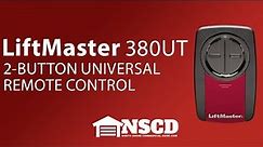 How To Program and Change the Battery of the LiftMaster 380UT 2-Button Universal Remote Control