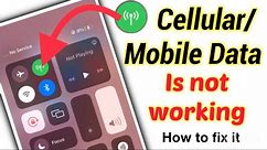 Cellular/ Mobile Data Is Not Working On IPhone (Fixed) , Mobile Data Problems
