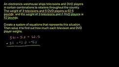Systems of equations with elimination: TV & DVD