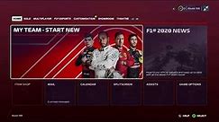 F1 2020 Main Menu Gameplay
