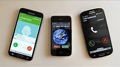 Samsung galaxy S5 & iPhone 2G & Samsung Galaxy S III incoming call