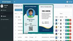 Printable Employee ID Card Generating System with QR Code in PHP MySQL