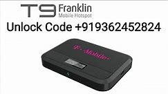 How to Unlock / Decode T-Mobile T9 Franklin R717 Unlock Code +919362452824