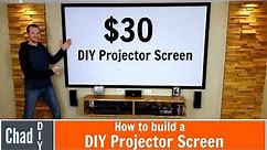 How to build a $30 Projector Screen