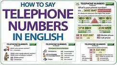 Telephone Numbers in English - How to say phone numbers
