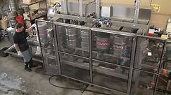 Comac keg line installed at the Karl Strauss brewery (California, USA) - 60 kegs per hour