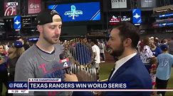 Mitch Garver speaks with FOX 4 after World Series win