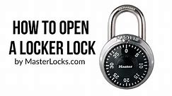 How To Open a Locker Lock
