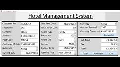 How to Create Hotel Management System in Microsoft Access 2016 Using VBA - Full Tutorial