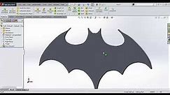 How to Draw Batman logo by solid works