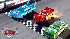 Lightning Loses His Tires! | Pixar Cars