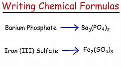 Writing Chemical Formulas For Ionic Compounds