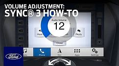 How to Use SYNC®3 Volume Adjustment | SYNC 3 How-To | Ford