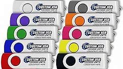 Custom Logo USB 1GB 100 Pack Personalized Flash Drives Custom Flash Drives Bulk Thumb Drives 100 Pack USB 1GB Personalized USB Memory Stick (100 Pack 1GB, Mixcolors)